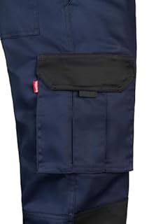 Velilla 103020B; Pantaloni Bicolore Multitasche; Colore Blu Navy e Nero; Taglie Europee 42; Taglie Italiane 46