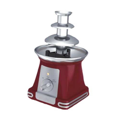 perfk Fondue eléctrico de 3 Niveles para un Queso de de Dulces para una máquina de Fuente de Acero Inoxidable fácilmente para Las