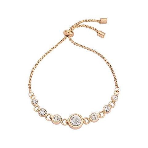 TOFBS Pulsera Ajustable en Capas con Circonita Cúbica CZ Cover