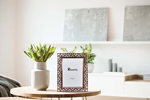 5X7 Metal Picture Frames(2 Pack), Gift Photo Frame With High Definition Glass, Love Heart Style Profile Display Photos For Wall Or Tabletop For Home Office Hotel, Bronze #TOP6