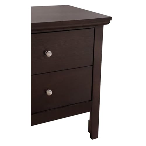 Glory Furniture Primo 2 Drawer Nightstand in Espresso - Thumbnail 7
