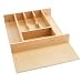 Rev-A-Shelf Tall Wood Cutlery Tray Insert, Small, Natural
