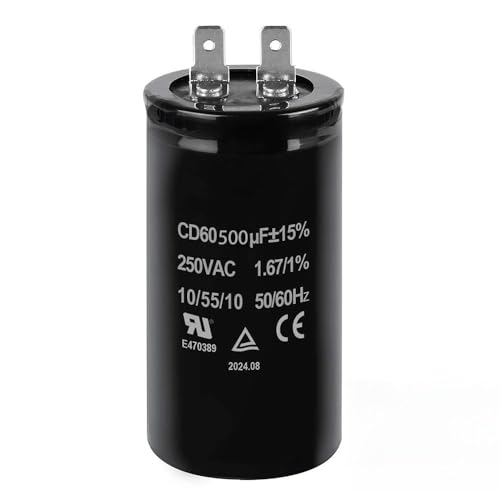 Condensateur CD60 500 MFD 250 VAC pour démarrage du moteur électrique