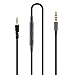 Produktbild HanSnby Audiokabel-Ersatz  kompatibel mit Bowers & Wilkins P5, P5, S2, P5 Wireless, P5 Recertified Kopfhörer und iPhone mit integriertem Mikrofon und Fernbedienung Lautstärkeregler