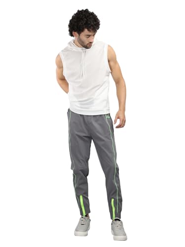 Image of CHKOKKO Men's Regular Fit Mid Rise Solid Sports Running Gym Track Pant Lower With Pocket
