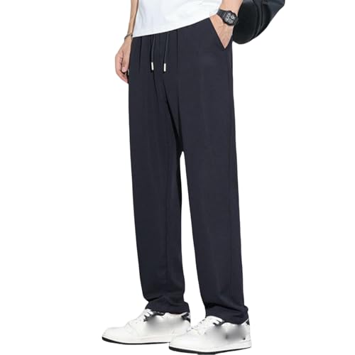 Pantalon en soie glacée pour homme coupe ajustée et finitions haut de gamme