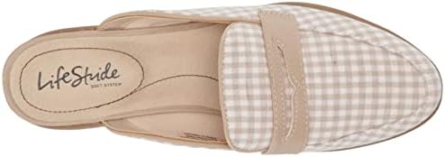 LifeStride Womens Margot Slide Mule Natural Gingham 6 W | Image 4
