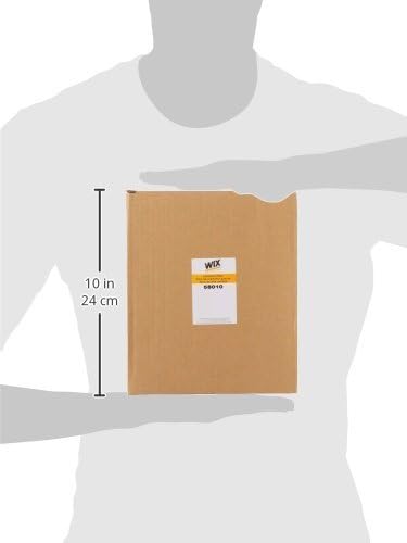 WIX 58010 Transmission Filter packaging with dimensions