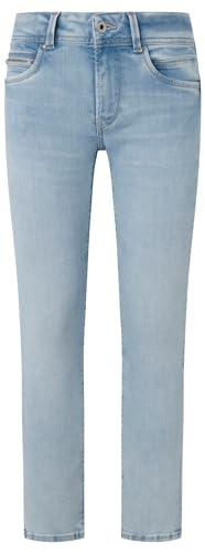 Pepe Jeans Slim Jeans Lw, Bleu (Denim-XW4), 34W / 32L Femme