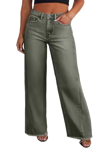 Eytino Womens Plus Size Jeans Stretchy High Waisted Casual Wide