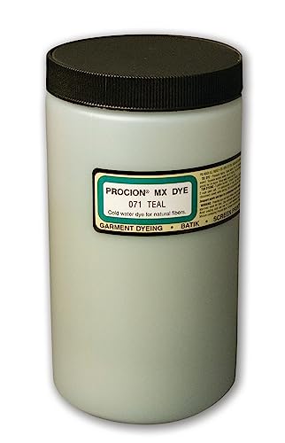 Jacquard Procion Mx Dye - Undisputed King of Tie Dye Powder - Teal - 1 Lb - Cold Water Fiber Reactive Dye Made in USA