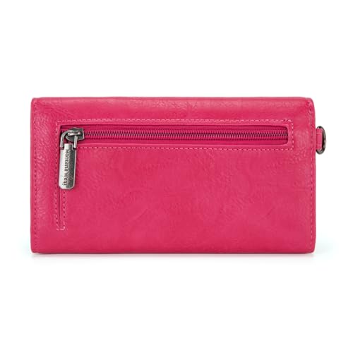 Image of Montana West Wallets for Women Large Phone Wristlet Wallets Trifold Money Organizers with Coin Purse and Wrist Strap