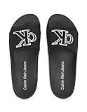 Calvin Klein Men's Alonzo Slide Sandal, Black, 10