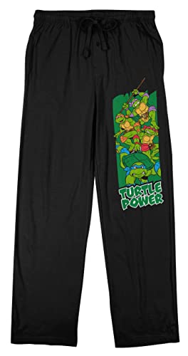 Teenage Mutant Ninja Turtles Turtle Power Men's Black Sleep Pajama Pants