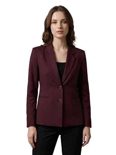 Image of ROCKSY Black Smart Casual Formal Blazer for Women, Regular Fit Stylish Blazer for Women
