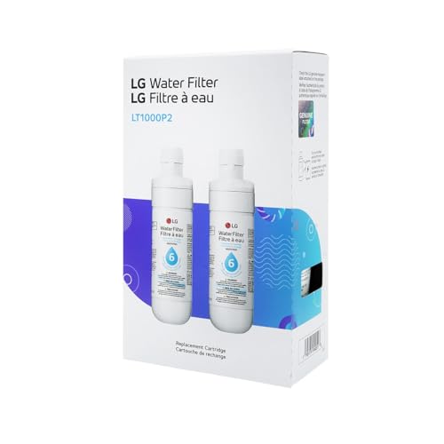 LG LT1000P2 6-Month / 200 Gallon Refrigerator Replacement Water Filter, Reduces Chlorine, 2 Count (Pack of 1), White. - Image 6