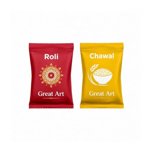 Image of Great Art Rakhi Set with Roli Chawal & Fridge Magnet | Traditional Raksha Bandhan Combo-FM127