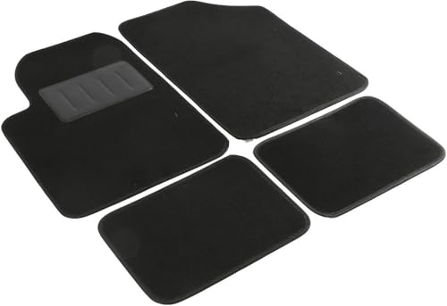 Start Juego de 4 alfombras universales de Coche de Color Negro