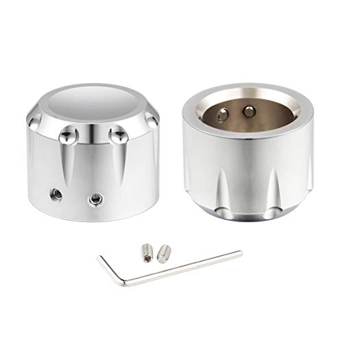 Pbymt Chrome Front Axle Nut Cover Cap Compatible For Harley Softail Electra Road Street Glide Sportster 2002-2023 #TOP6