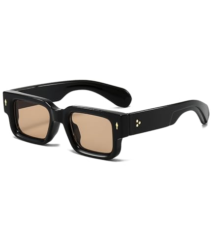 EYLRIM Thick Frame Square Sunglasses for Women Men Chunky Rectangle