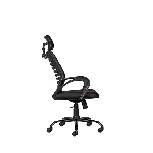 Image of CELLBELL Desire C104 Mesh High Back Ergonomic Office /Study Revolving /Computer Chair for Work from Home - Metal Base, Seat Height Adjustable, Black