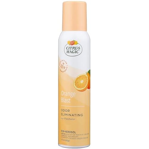 Citrus Magic Odor Eliminator Air Freshener Spray for Home, Orange Blast, 3-Ounce, Pack of 3