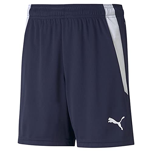 Image of PUMA unisex child Teamliga Shorts, Peacoat-puma White, Small US