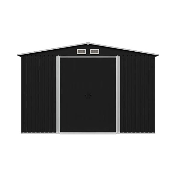 Leepesx Geräteschuppen, Gerätehaus, Gartenhütte, Fahrradgarage, Gartenschuppen, Gartenhã¤User & Aufbewahrung, Anthrazit… – Bild 5