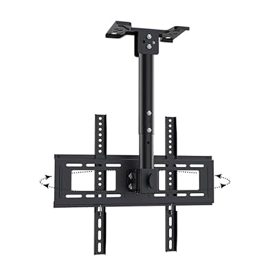 SDdPulse Adjustable Ceiling TV Mount Bracket - 360 Degree Rotation TV Ceiling Mount, Suitable for 26-65 Inch TVs Telescopic Height Adjustment TV Stand, Maximum Load Up t