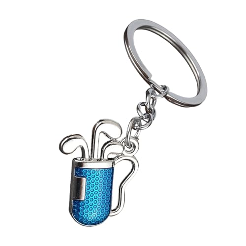 Porte-clés de club de golf miniature en alliage durable au relief précis