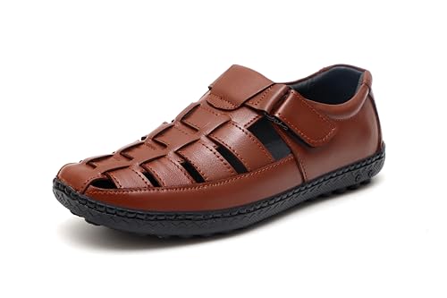 Image of ARAMISH Men,s Genuine Leather Fisherman Sandals