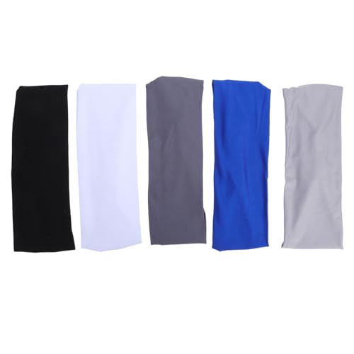 BESTonZON 5pcs Elastic Sweatbands for Boys Quick Dry Wicking Hairbands for Football Basketball Running Soft Comfortable for All Day Wear
