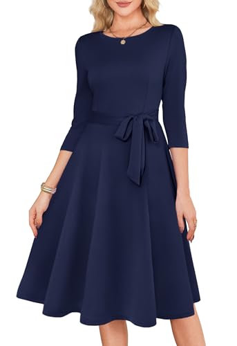 RUMIA Women's Cocktail Dresses 3/4 Sleeve Vintage Wedding Guest Dress (XS-3XL) - Image 5