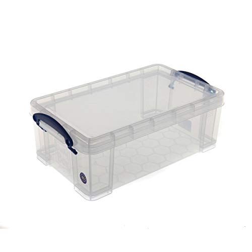 Caja de almacenaje Really Useful de 5u00a0litros,u00a0color transparente.
