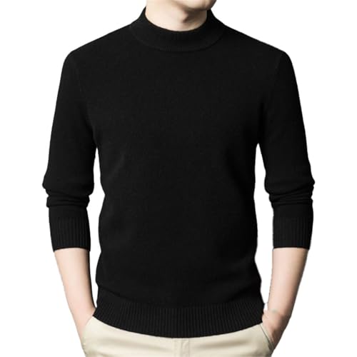 Men's Winter Half High Collar Plush Thickened Leisure Loose Warm Knitted Sweater Men's Top4