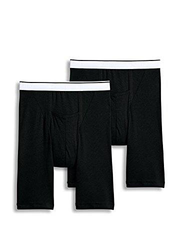 Jockey Men's Underwear Pouch Midway Brief - 2 Pack, Black, l