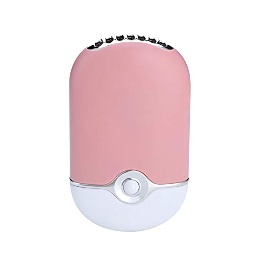 Uranusin 1PC USB Mini Ventiladores portátiles eléctrico Recargable sin Cuchilla del USB Mini del Aire Acondicionado refrigeración del Ventilador Ventilador del secador para la pestaña Rosa