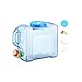 Portable Water Container with Faucet Water Bucket Water Jug Versatile Lightweight Water Barrel 10cm Opening Mouth for Car Driving, 5 Liters