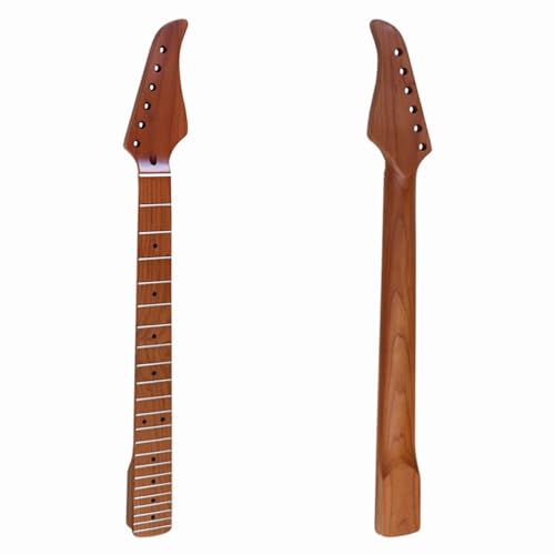 Amuic Suhr Guitar Neck 22 Frets, 25.5'' Roasted Canada Maple Electric Guitar Neck with Radius 14'' Fretboard for SR Style Guitar Parts Replacement (Roasted Maple)