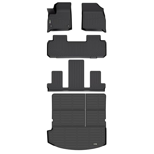 HAFIDI® Floor Mats & Cargo Liner Set Fit for 2018-2024 Buick Enclave All Weather Protection TPE Anti-Slip Automotive Full Set Floor Liners Custom Accessories - Black