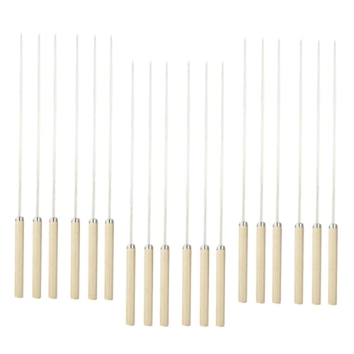 BCOATH 50pcs Bbq Accessories for Grilling Wide Skewers Stainless Steel Forks Corn Barbecue Forks Grill Tools