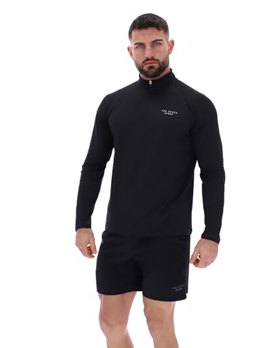 Haut quart de zip homme noir de Ted Baker pour le sport et les loisirs