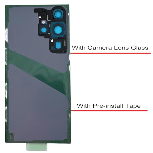 Tapa de vidrio Samsung S23 Ultra con adhesivo preinstalado para reparación hermética 2