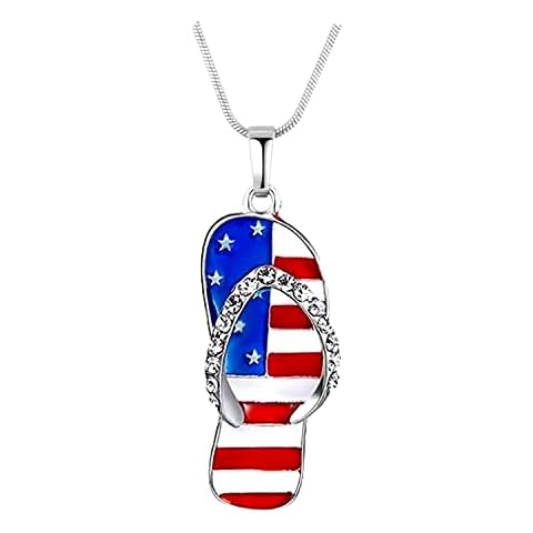 Patriotic Flip Flop Necklace for Women Cover