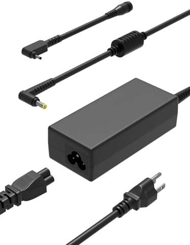 65W Laptop Charger Fit for Acer Aspire 5/3/1 Series A315 A515 A314 Aspire V3 V5 V7 E1 E3 E5 E11 E14 E15 E17 ES1 F15 S5 S7 R3 R5 R7 M5 F5 Laptop