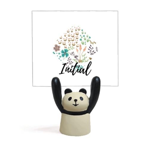 Porte-mémo pince panda en résine colorée pour notes et photos de bureau