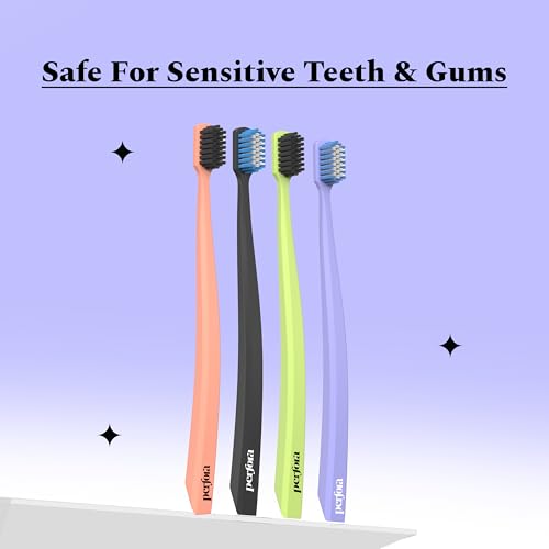 Image of Perfora Dream White Teeth Whitening Mini Oral Care Combo | Dream White Toothpaste & Toothbrush | SLS & Fluoride Free Tooth paste | Super Soft Bristles For Sensitive Teeth - OG Black