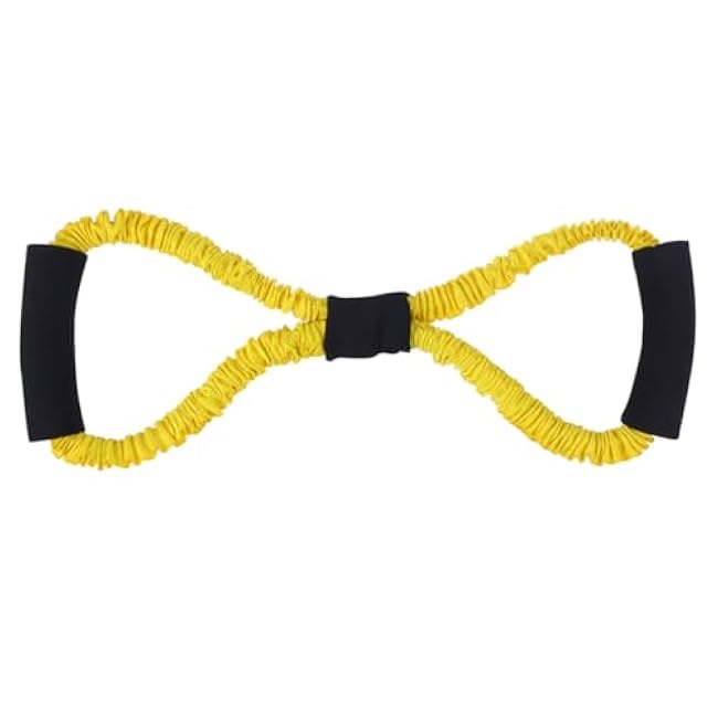 HEMOTON Chest Expander Resistance Bands 8-Shaped Fitness Stretching Straps for Home Workouts Sturdy Elastic Material Suitable for Full-Body Exercise Strength Training Equipment