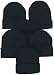 ToBeInStyle Men's Pack of 6 Soft Stretchy Beanies - Black - One Size