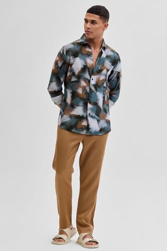 Image of SNITCH Casual Wear Full Sleeve Textured Abstract Shirt